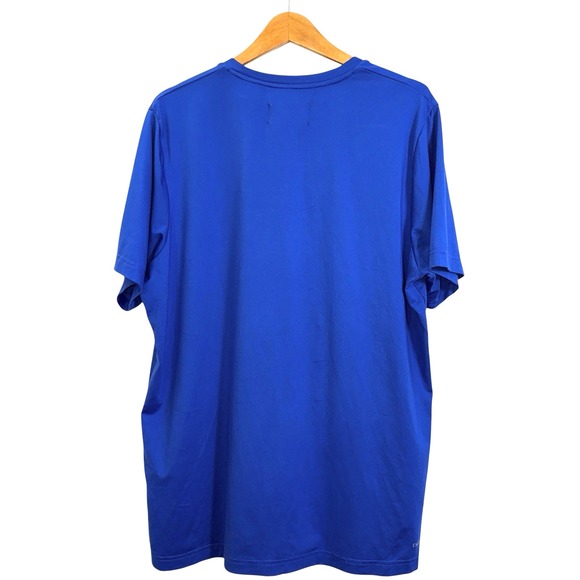 NIKE Jordan MENS LARGE PRE-OWNED Blue Dri-FIT Short Sleeve T-Shirt Athletic Crew - Picture 6 of 15
